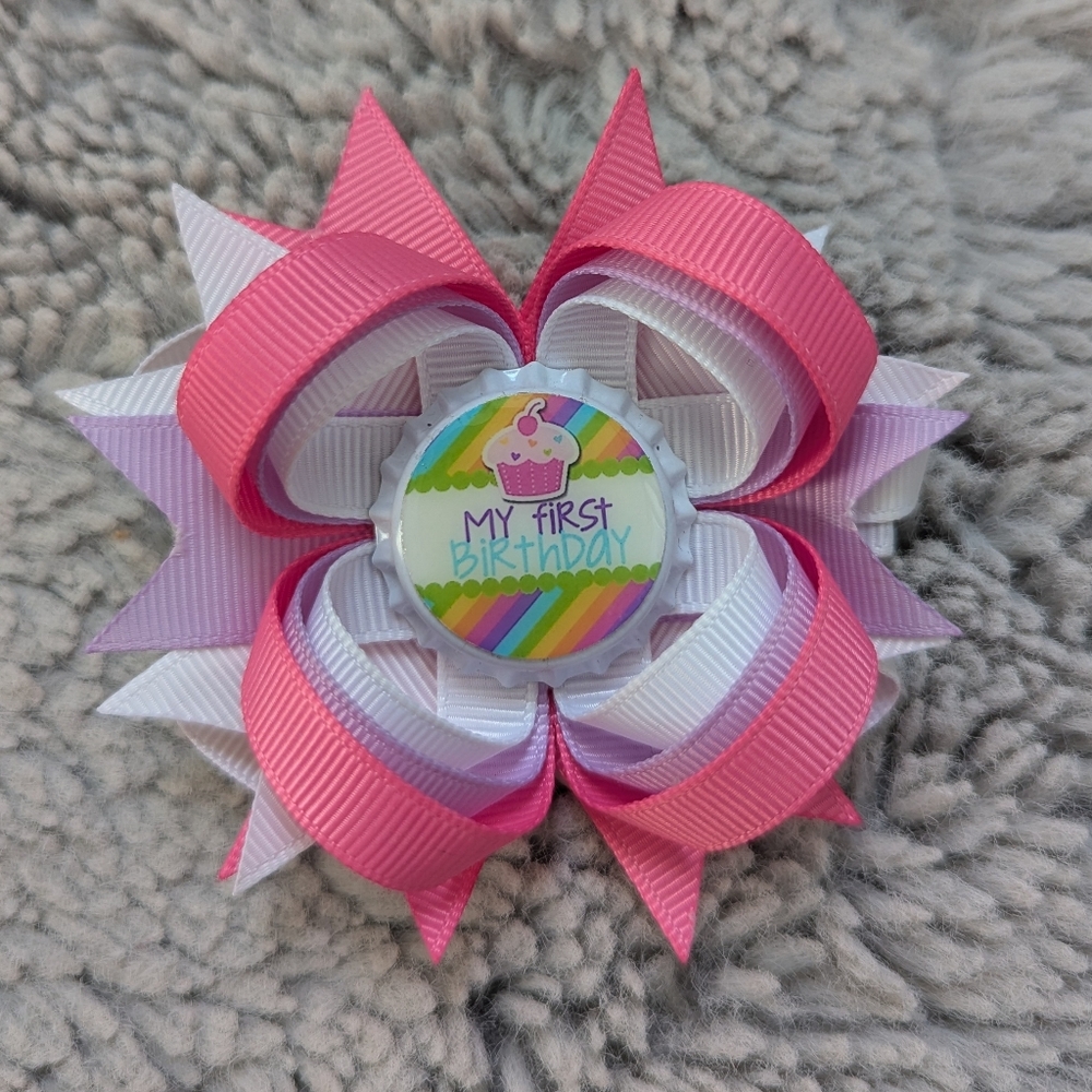 My First Birthday Boutique Hair Bow Clip